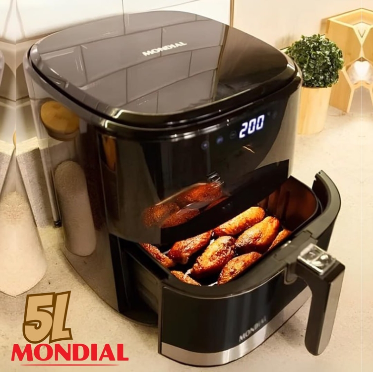 Fritadeira Sem Óleo Air Fryer Digital 5l Mondial Af-50-dv Fritadeira Sem Óleo Air Fryer Digital 5l Mondial Af-50-dv