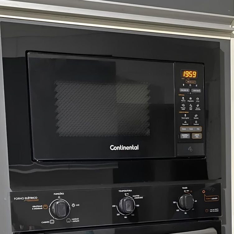 Micro-ondas De Embutir Mc2ep C/ Tira Odor Preto Continental 127V Micro-ondas De Embutir Mc2ep C/ Tira Odor Preto Continental 127V