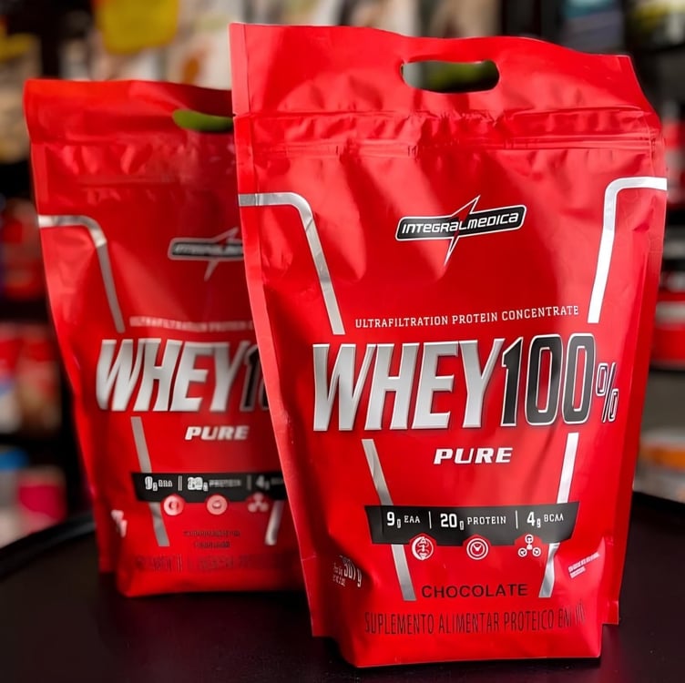 Whey 100% Pure Pouch 900g Chocolate Integralmédica Whey 100% Pure Pouch 900g Chocolate Integralmédica