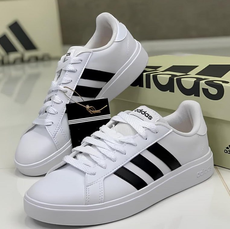 Tênis Adidas Grand Court Base Feminino - Branco Tênis Adidas Grand Court Base Feminino - Branco