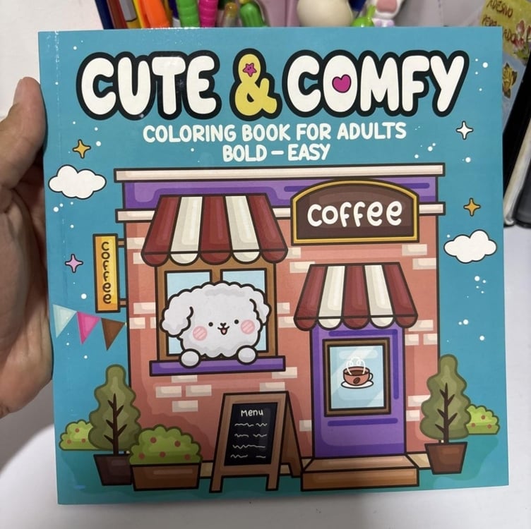 Livro Cute & Comfy Coloring Book for Adults - Bold Easy Livro Cute & Comfy Coloring Book for Adults - Bold Easy