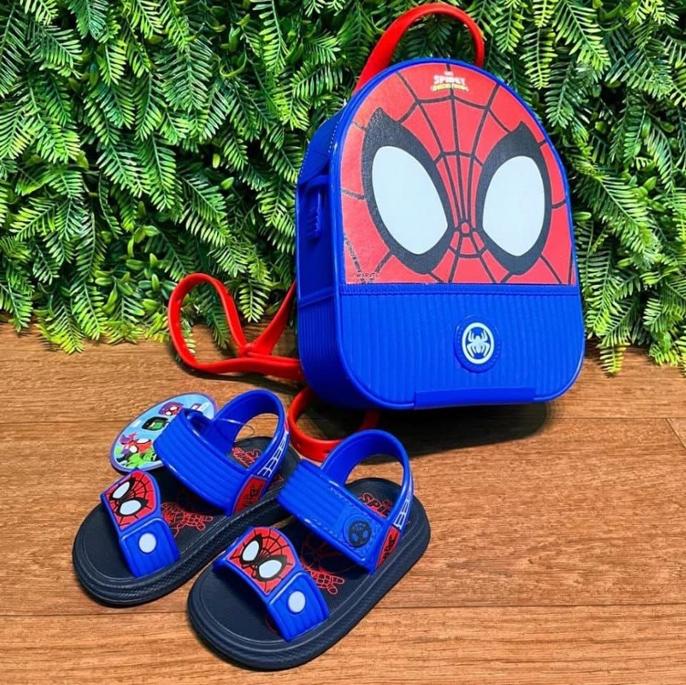 Sandália Infantil Grendene Kids Homem Aranha Azul Sandália Infantil Grendene Kids Homem Aranha Azul