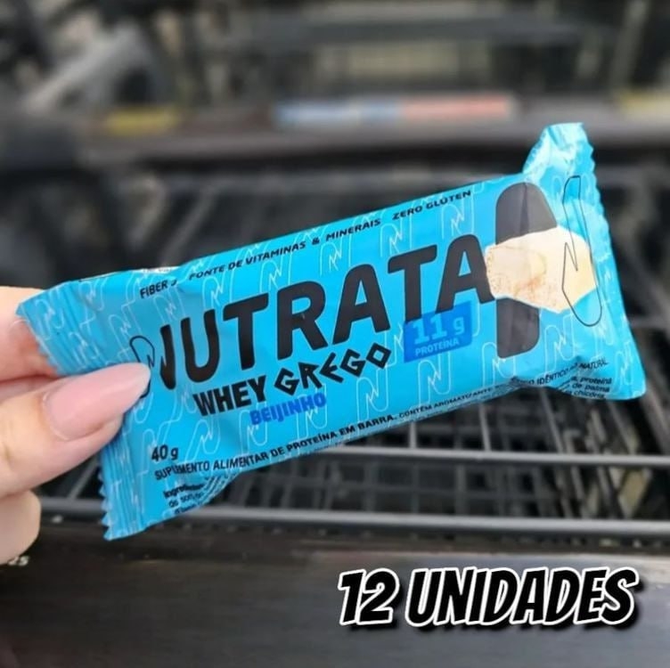 Whey Grego Bar (caixa 12 Unidades) - Nutrata Barra Proteina Sabor Beijinho de coco Whey Grego Bar (caixa 12 Unidades) - Nutrata Barra Proteina Sabor Beijinho de coco