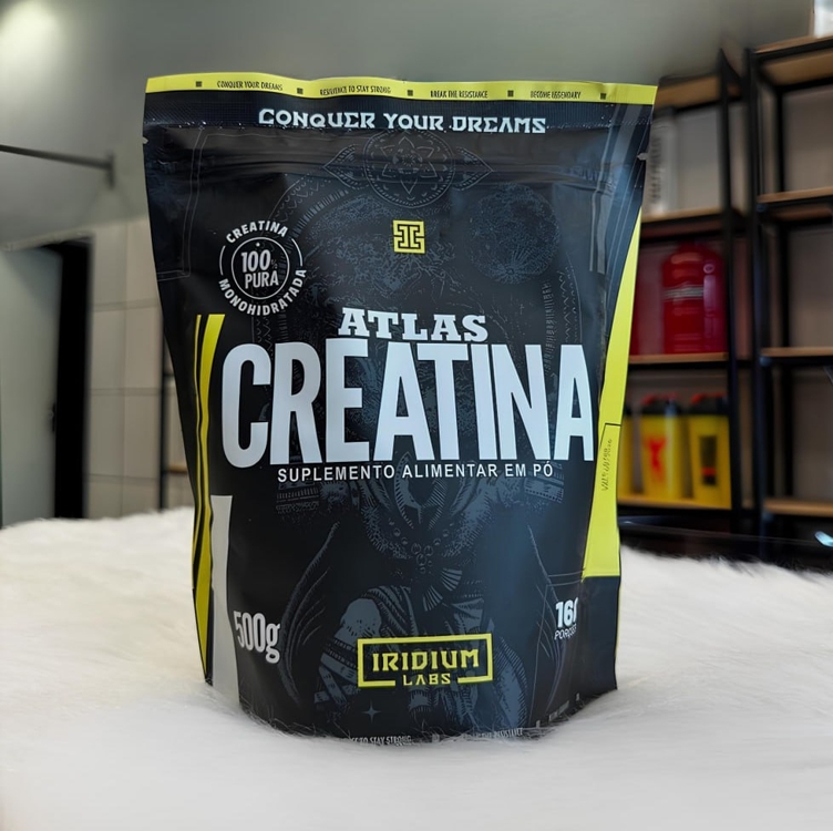 Creatina Atlas Monohidratada 500g - 100% Pura - Iridium Labs Sem sabor Creatina Atlas Monohidratada 500g - 100% Pura - Iridium Labs Sem sabor