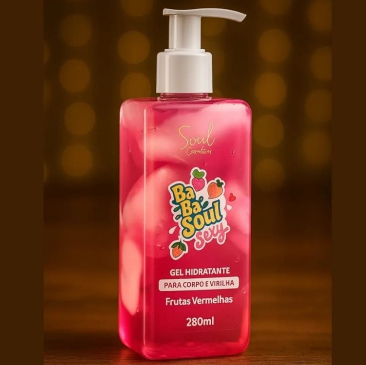 Creme Hidratante Corporal, Gel para o Corpo e Virilha Beijável Baba Soul - Frutas Vermelhas 280ml Creme Hidratante Corporal, Gel para o Corpo e Virilha Beijável Baba Soul - Frutas Vermelhas 280ml