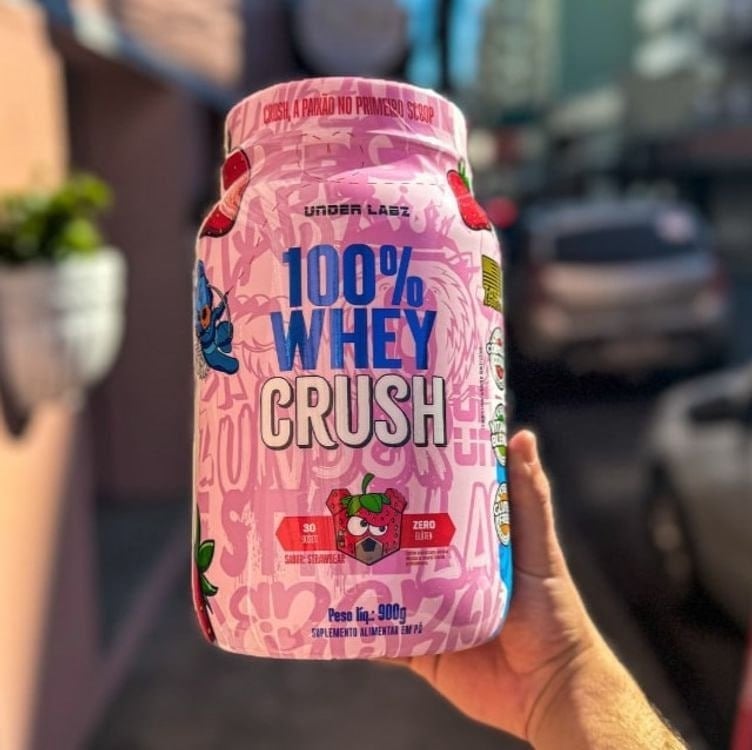 100% Whey Crush (900g) - Concentrado - Under Labz (Único, Strawbear) 100% Whey Crush (900g) - Concentrado - Under Labz (Único, Strawbear)