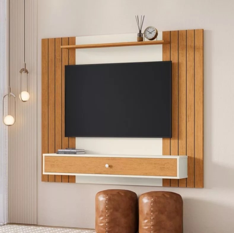 Estante Livro Painel Ripado Para Tv 43 Polegadas Berlim Com Gaveta Casa Jd Off White/ripado Nova Decor Estante Livro Painel Ripado Para Tv 43 Polegadas Berlim Com Gaveta Casa Jd Off White/ripado Nova Decor
