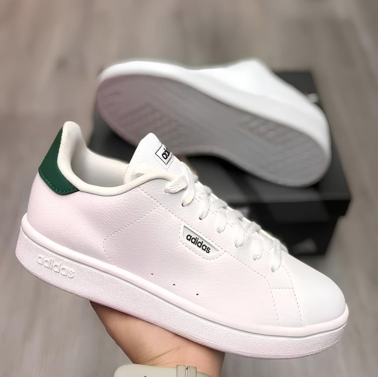 Tênis Adidas Urban Court Masculino - Branco+Verde Tênis Adidas Urban Court Masculino - Branco+Verde