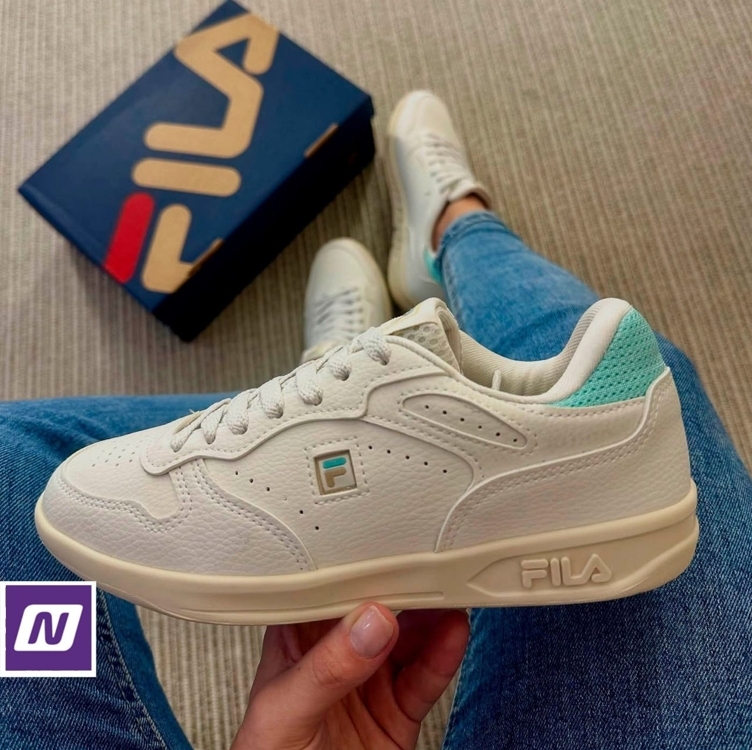 Tênis Fila Revenge Feminino - Branco+Azul Tênis Fila Revenge Feminino - Branco+Azul