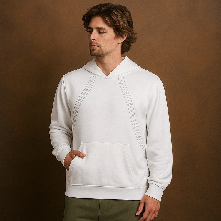 Moletom Kappa Authentic Jpn Gilka Masculino - Branco Moletom Kappa Authentic Jpn Gilka Masculino - Branco
