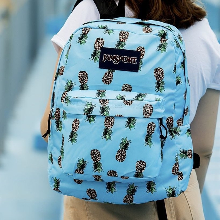 Mini Mochila Jansport Half Pint Abacaxis 10,5 Litros Cor Azul Mini Mochila Jansport Half Pint Abacaxis 10,5 Litros Cor Azul