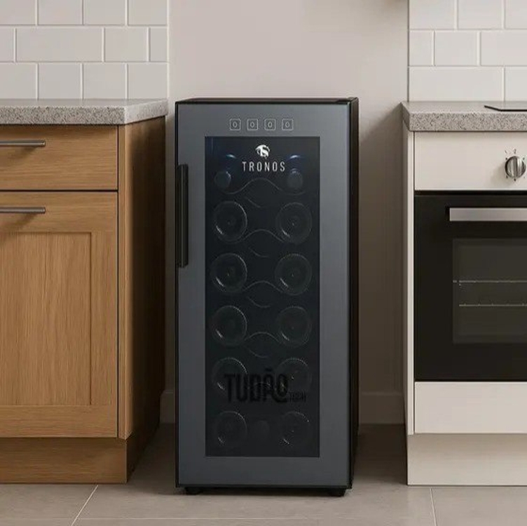 Adega Climatizadora Touch 12 Garrafas Preta 220v - TRONOS Adega Climatizadora Touch 12 Garrafas Preta 220v - TRONOS