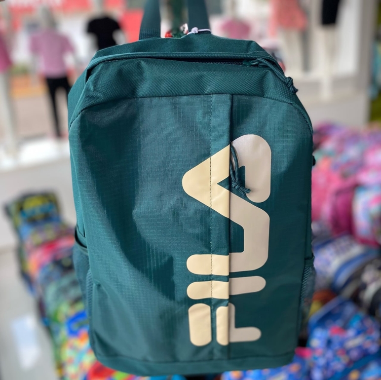 Mochila Unisex Fila Cut Logo Cor VERDE FLORESTA/OFF WHITE Desenho do tecido Lisa Mochila Unisex Fila Cut Logo Cor VERDE FLORESTA/OFF WHITE Desenho do tecido Lisa