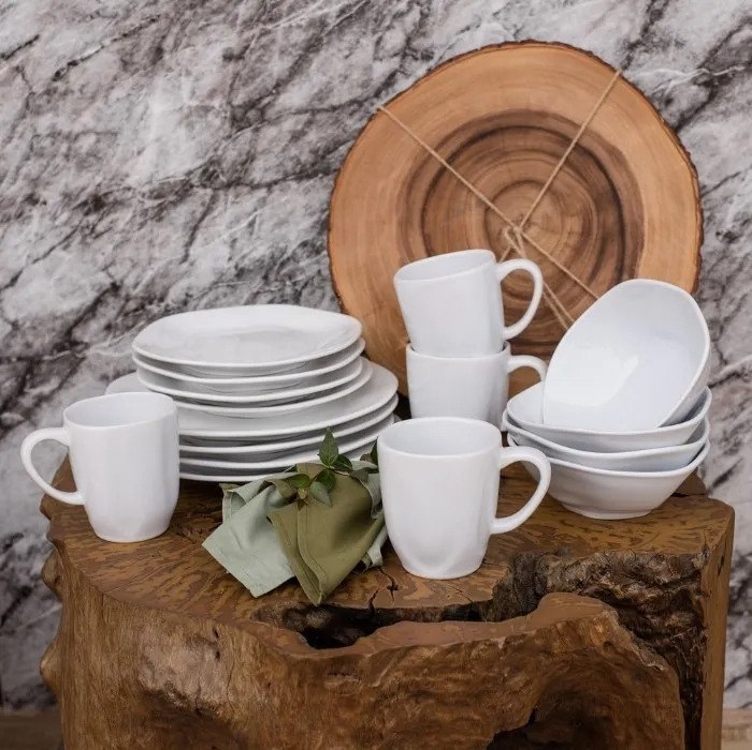Jogo De Jantar Branco Ryo White 20 Peças Oxford Porcelanas Jogo De Jantar Branco Ryo White 20 Peças Oxford Porcelanas