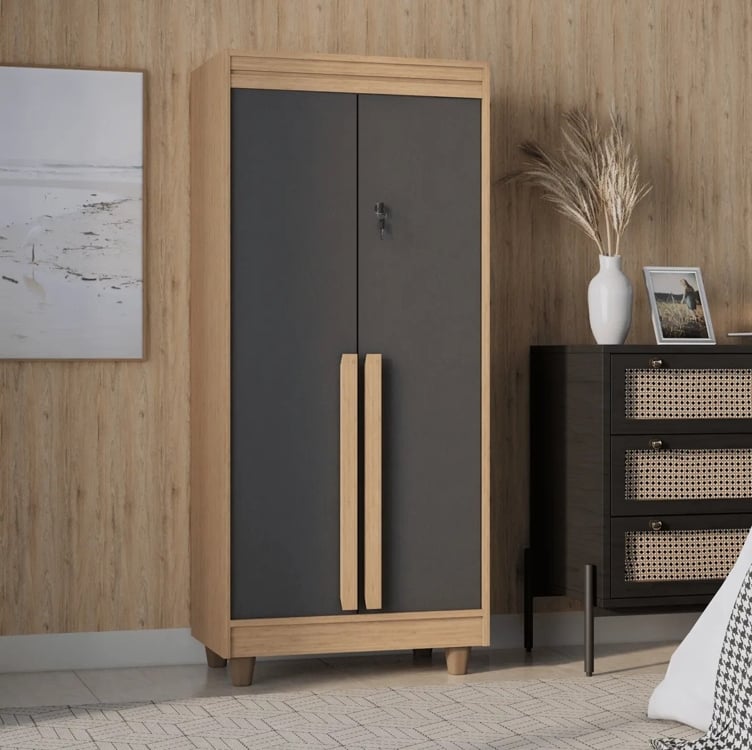 Armário Alto Móveis Bonatto 2 Portas 143x69x36 Cm Armário Alto Móveis Bonatto 2 Portas 143x69x36 Cm