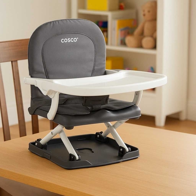 Cadeira de Refeição Portátil Cosco Kids Pop Cor Cinza Cadeira de Refeição Portátil Cosco Kids Pop Cor Cinza