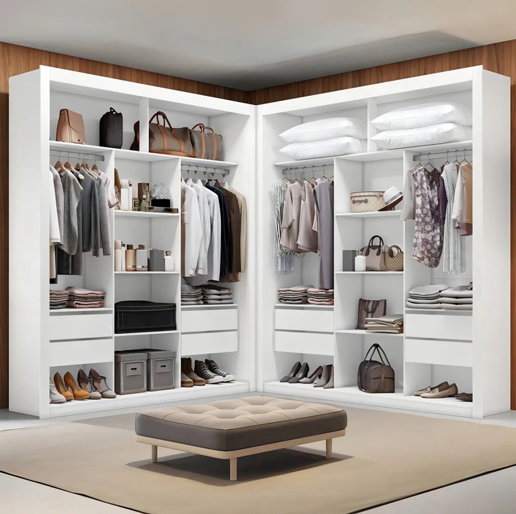 Guarda roupa Amoudi Móveis Closet Casal Premium 8 Gavetas Cor Branco Sem Portas Guarda roupa Amoudi Móveis Closet Casal Premium 8 Gavetas Cor Branco Sem Portas