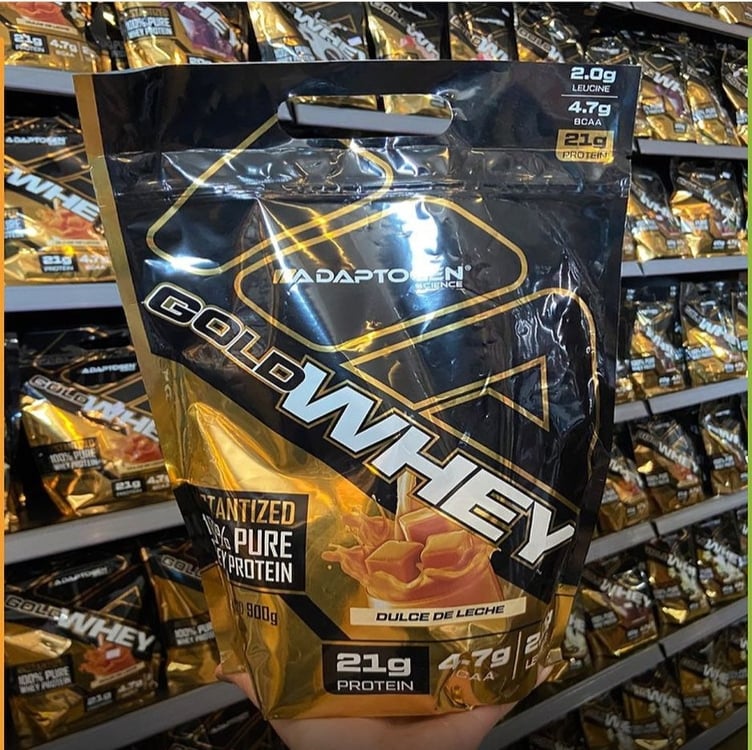 Gold Whey 100% Whey Protein 900g Doce De Leite Adaptogen Gold Whey 100% Whey Protein 900g Doce De Leite Adaptogen