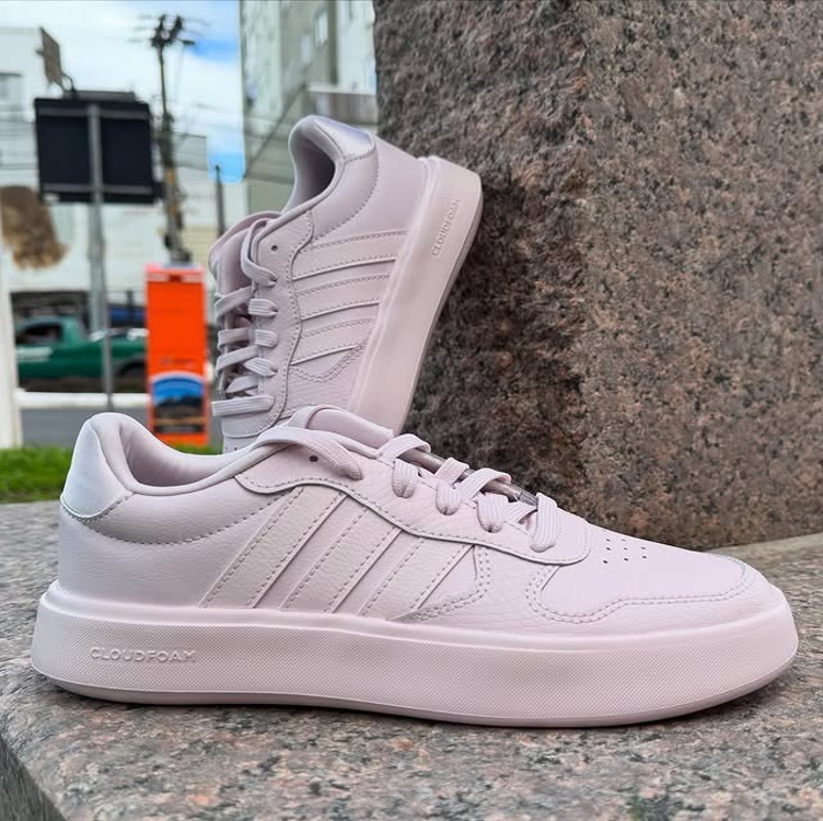 Tênis Adidas Litecourt Feminino - Rosa Claro Tênis Adidas Litecourt Feminino - Rosa Claro