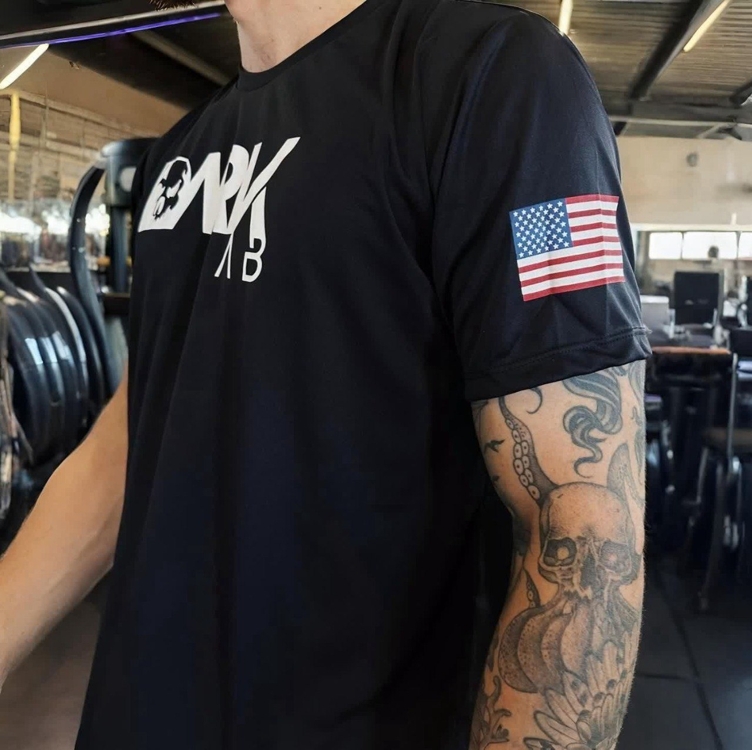 Camiseta Dry-fit Preta Caveira Unisex Dark Lab Camiseta Dry-fit Preta Caveira Unisex Dark Lab