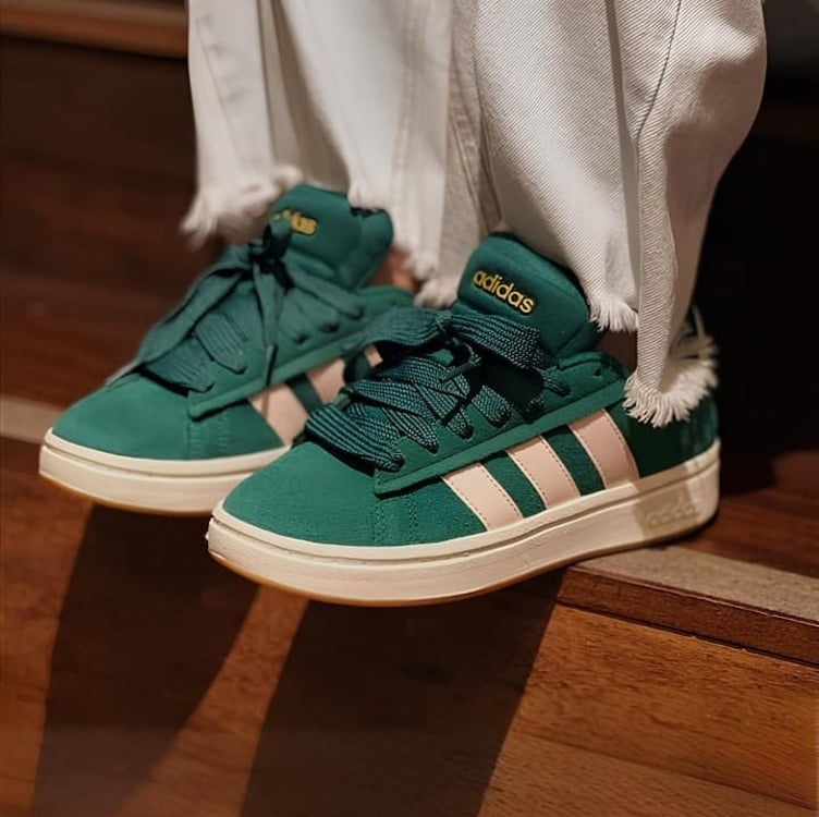 Tênis Adidas Grand Court Alpha 00 Feminino - Verde+Branco Tênis Adidas Grand Court Alpha 00 Feminino - Verde+Branco