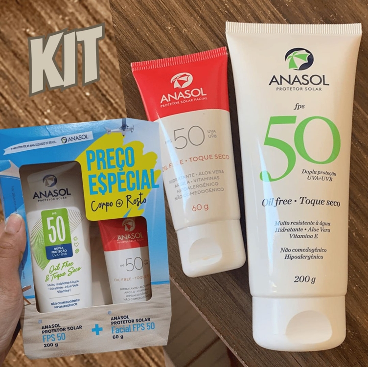 Anasol Conjunto Fps 50 Facial 60G + Fps 50 Corpo 200G Anasol Conjunto Fps 50 Facial 60G + Fps 50 Corpo 200G