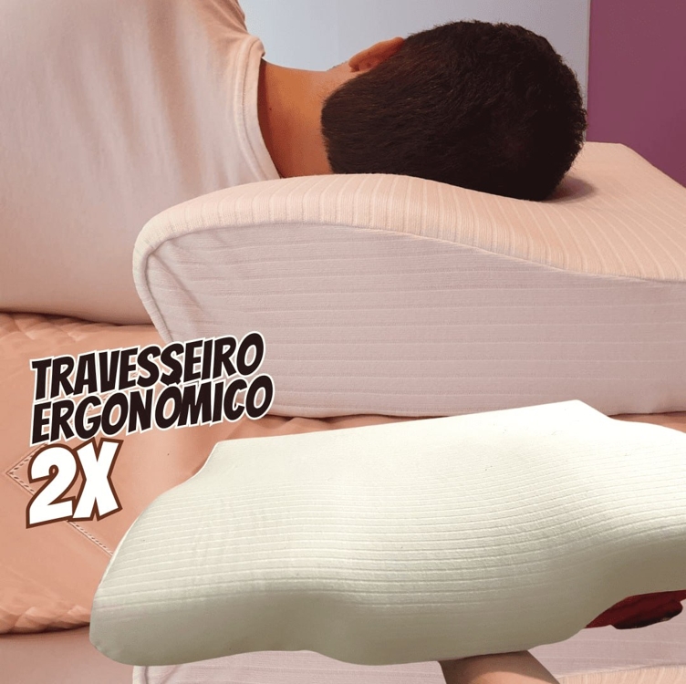 Kit 2 Travesseiros Ergonômicos - I wanna sleep - Cervical Original®, suporte ideal. Contra dores no pescoço e na coluna. Combate a insônia e o ronco. Kit 2 Travesseiros Ergonômicos - I wanna sleep - Cervical Original®, suporte ideal. Contra dores no pescoço e na coluna. Combate a insônia e o ronco.
