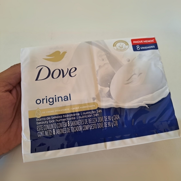 Dove Sabonete Em Barra Branco 90G - 8Un Dove Sabonete Em Barra Branco 90G - 8Un