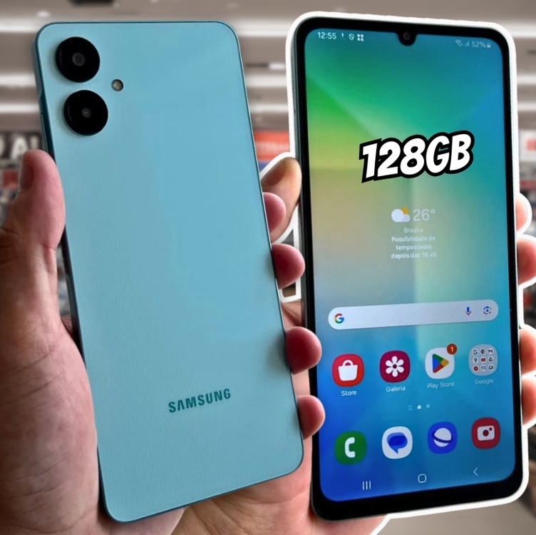 Smartphone Samsung Galaxy A06 128gb, 4gb Ram, Processador Octa-core, Bateria De 5000mah, Tela Infinita De 6.7", Câmera Traseira Dupla, Dual Chip - Azul Escuro Smartphone Samsung Galaxy A06 128gb, 4gb Ram, Processador Octa-core, Bateria De 5000mah, Tela Infinita De 6.7", Câmera Traseira Dupla, Dual Chip - Azul Escuro