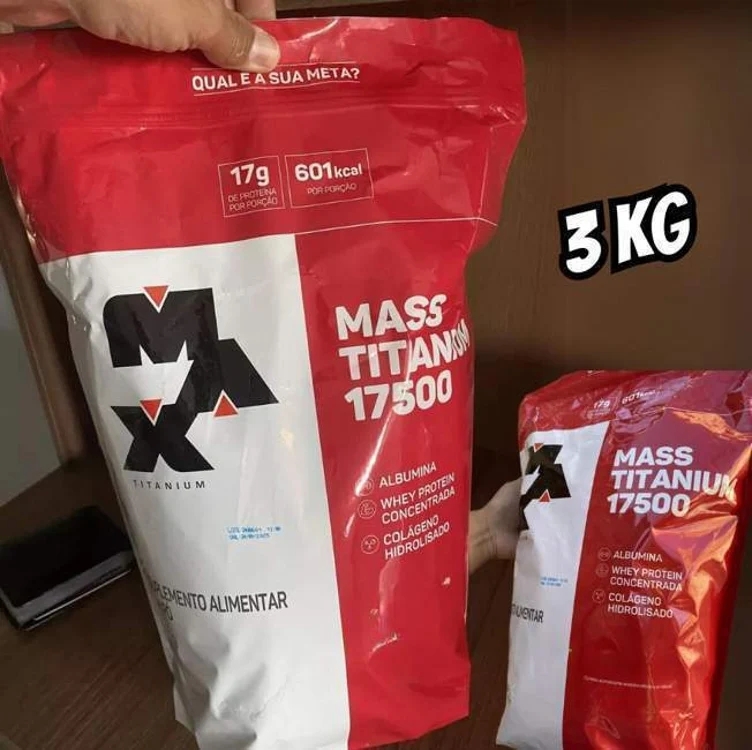 Max Titanium Mass Titanium 17500 (3Kg) - Sabor Baunilha Max Titanium Mass Titanium 17500 (3Kg) - Sabor Baunilha