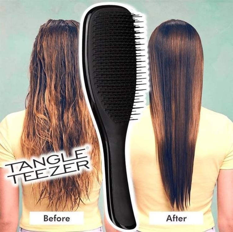 Escova De Cabelo Desembaraçadora The Wet Detangler Preta Tangle Teezer Escova De Cabelo Desembaraçadora The Wet Detangler Preta Tangle Teezer