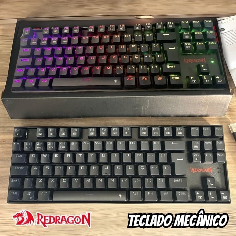 Teclado Mecânico Gamer Redragon Kumara, Anti-Ghosting, RGB, Switch Outemu Red, ABNT2, Preto, PT - K552RGB-1 (PT-RED) Teclado Mecânico Gamer Redragon Kumara, Anti-Ghosting, RGB, Switch Outemu Red, ABNT2, Preto, PT - K552RGB-1 (PT-RED)