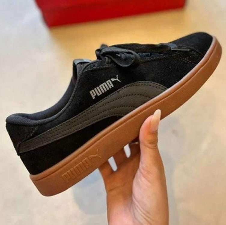 Tênis Puma Smash V2 Masculino - Preto Tênis Puma Smash V2 Masculino - Preto