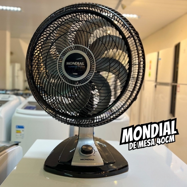Ventilador 40cm Super Turbo 8 Pás, Mondial, Preto/prata, 140w, 110v - Vtx-40-8p Ventilador 40cm Super Turbo 8 Pás, Mondial, Preto/prata, 140w, 110v - Vtx-40-8p