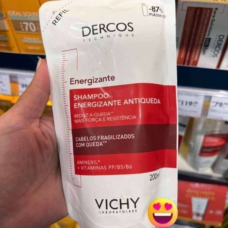Refil Shampoo Dercos Energy+ 200g Vichy Refil Shampoo Dercos Energy+ 200g Vichy