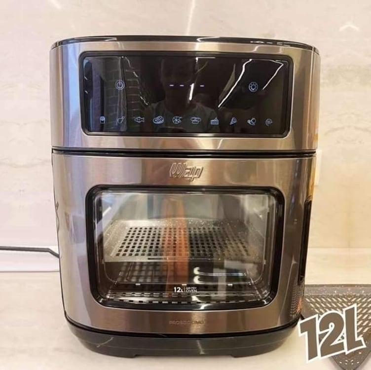 Fritadeira Elétrica Air Fryer Oven Black INOX WAP WAOD2 12 Litros 4 em 1 Porta com Abertura Lateral e Removível 1800W 127V Fritadeira Elétrica Air Fryer Oven Black INOX WAP WAOD2 12 Litros 4 em 1 Porta com Abertura Lateral e Removível 1800W 127V