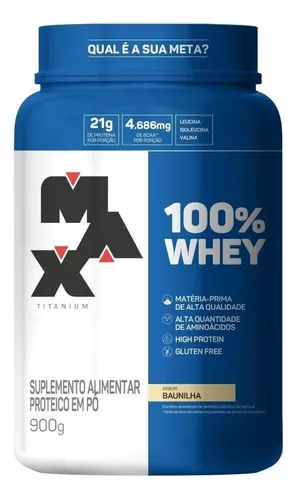 suplemento-em-po-max-titanium-100-whey-proteinas-100-whey-sabor-baunilha-em-pote-de-900g - Imagem