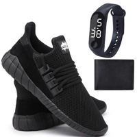 tenis-conforto-caminhada-corrida-leve-fitness-academia-carteira-relogio-ever-way - Imagem