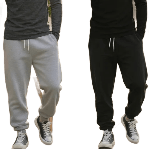 Kit 2 Calça De Moletom Peluciado Jogger Slim Punho Cordão