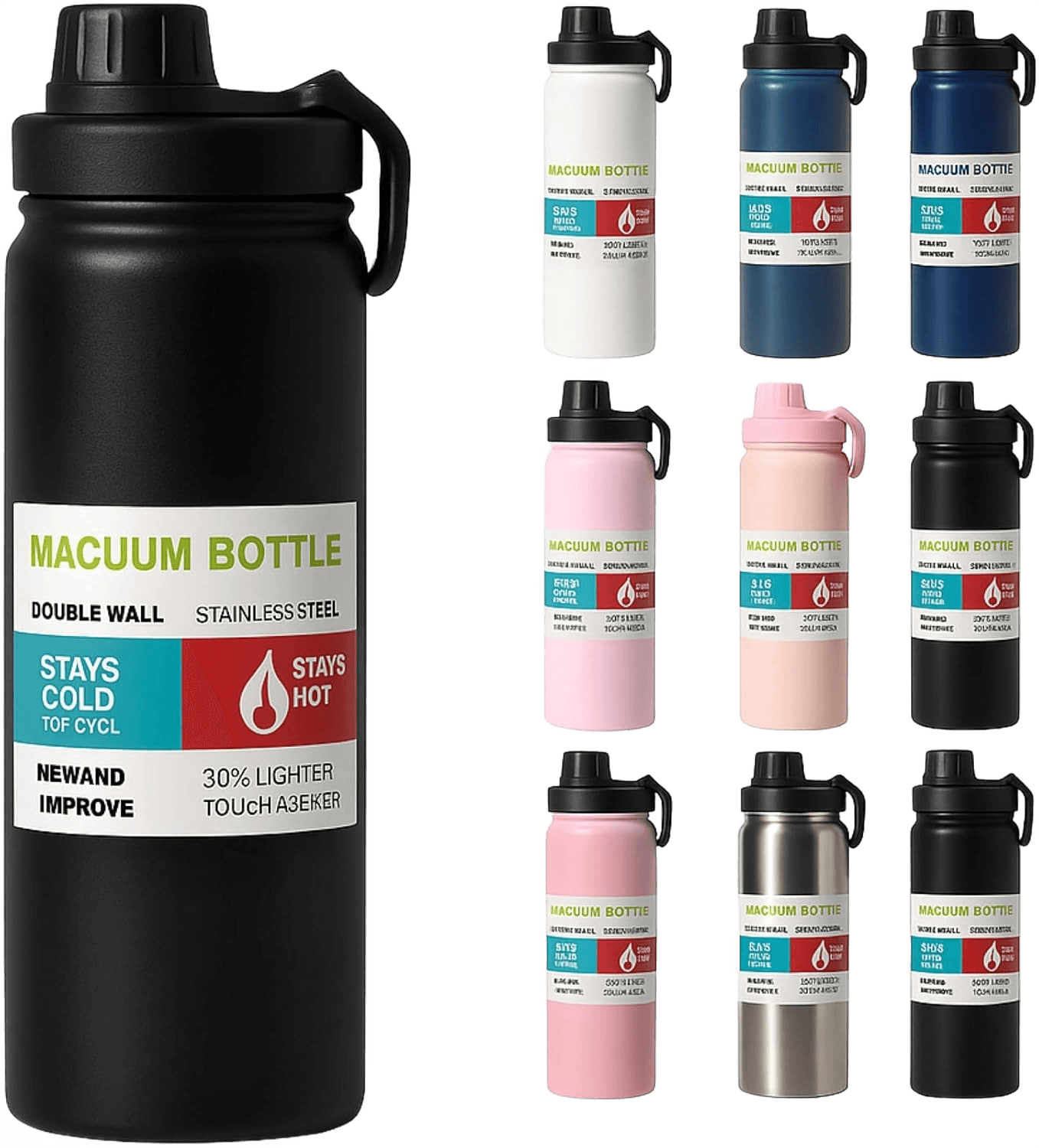 Garrafa De Água Termica 800ml Café Inox Copo Frio E Quente