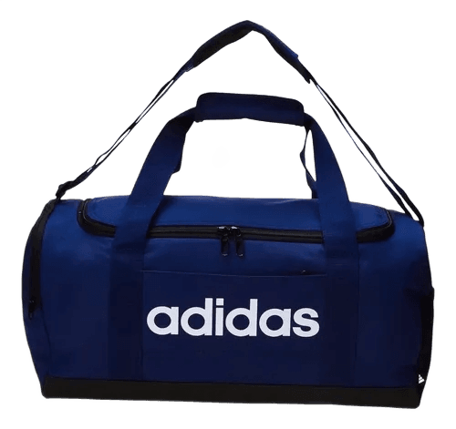 Mala Duffel Linear Pequena Azul E Preto adidas