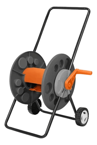 Suporte Enrolador De Mangueira Tramontina 78595000 Ate 55 Metros Com Rodas