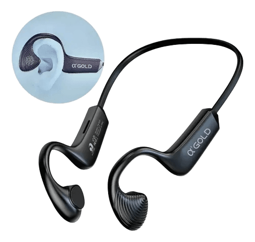 Fone Ouvido Sem Fio Academia Esportes Gold Condução Indução Cor 1bluetooth