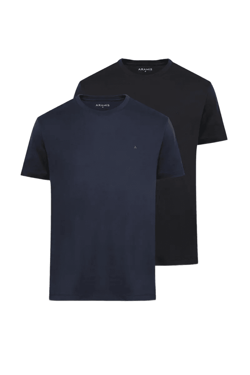 Kit 2 Camisetas Aramis Básicas Preto E Marinho