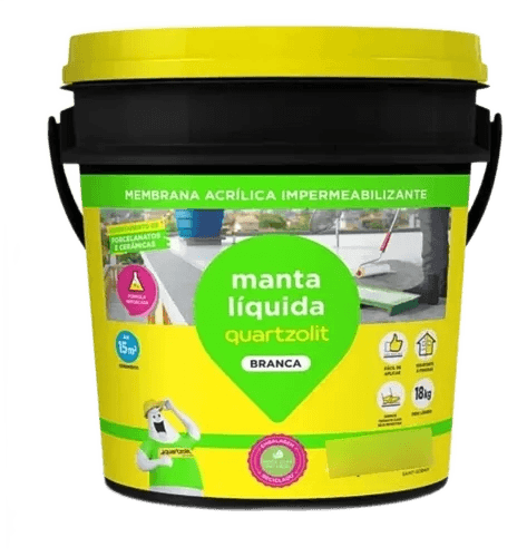 Impermeabilizante Manta Líquida Quartzolit Branco 1 8 K G. Branco Fosco