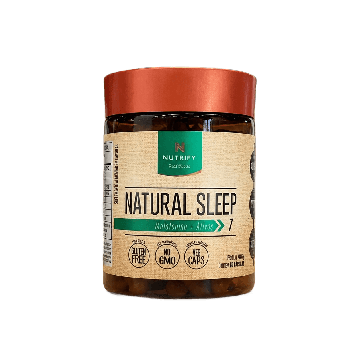 Natural Sleep Melatonina + Ativos 60 Cápsulas Nutrify Sem Sabor
