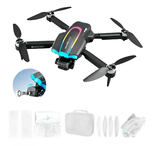 Drone Xt105 profissional câmera brushless Full Hd 2 baterias cor preto