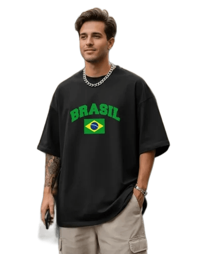 Camiseta Oversized Brasil Futebol Copaa Unissex Ref4901