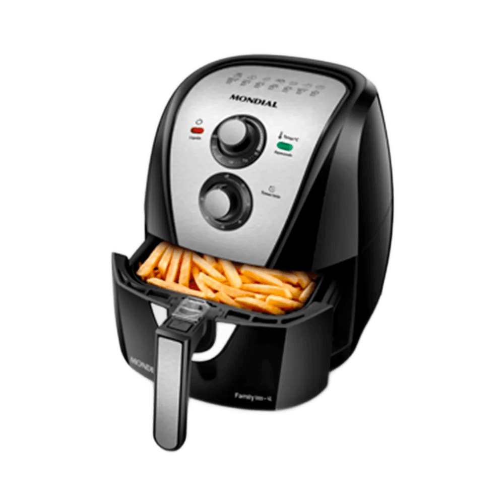 fritadeira-eletrica-sem-oleoair-fryer-mondial-family-afn-40-bi-preto-4l-com-timer-110v - Imagem