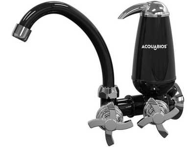 torneira-com-filtro-para-cozinha-acquabios-de-parede-color-acqua-e05-preta - Imagem